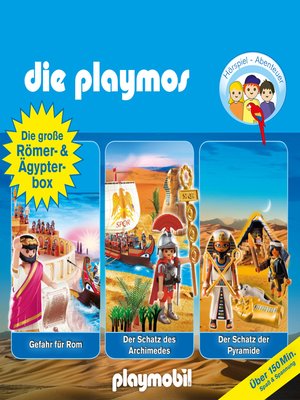 cover image of Die Playmos--Das Original Playmobil Hörspiel, Die große Römer- und Ägypterbox, Folge 5, 18, 52